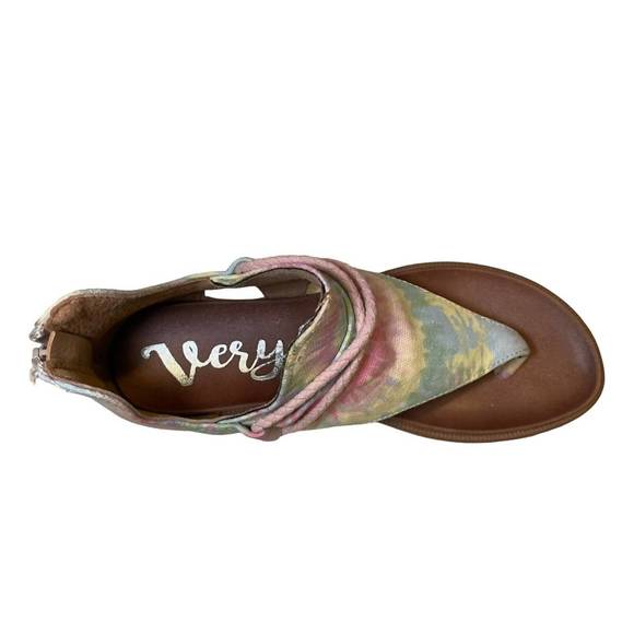 NEW VERY G women's dusk sandals in pastel tie-dye - Picture 4 of 4